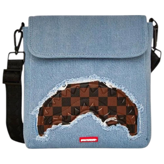 Sprayground Τσαντάκι ώμου Denim Shark Messenger Sling